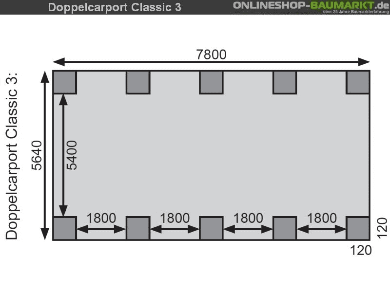 Karibu Carport Classic Doppel 3 ohne Einfahrtsbogen kdi - Image 10