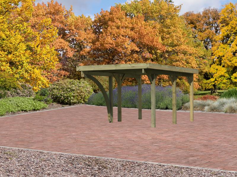 Karibu Carport Classic Einzel 1 mit 1 Einfahrtsbogen kdi - Image 2