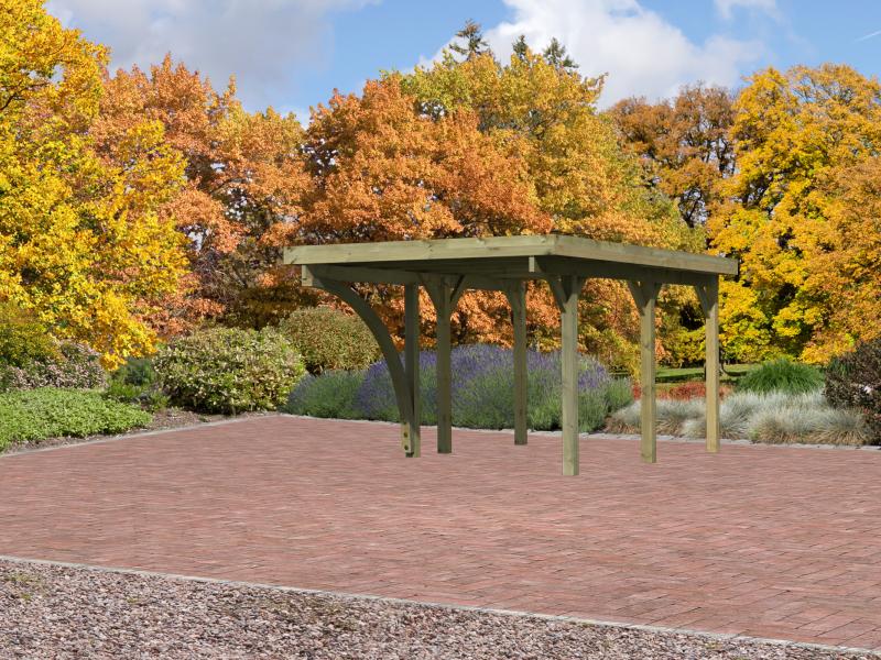 Karibu Carport Classic Einzel 1 mit 1 Einfahrtsbogen kdi - Image 2