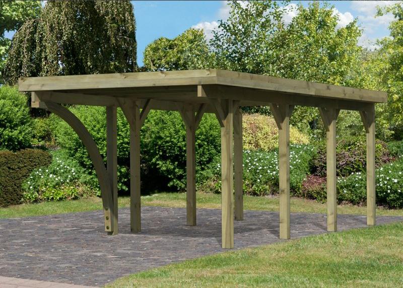 Karibu Carport Classic Einzel 2 mit 1 Einfahrtsbogen kdi - Image 2