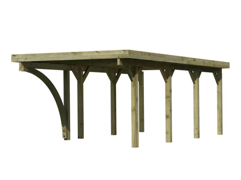 Karibu Carport Classic Einzel 2 mit 1 Einfahrtsbogen kdi - Image 3