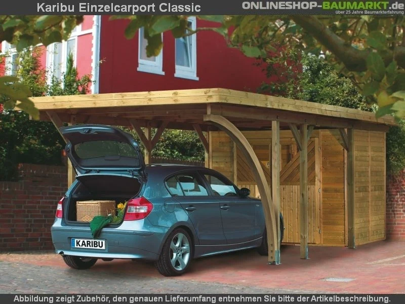 Karibu Carport Classic Einzel 2 mit 1 Einfahrtsbogen kdi - Image 11