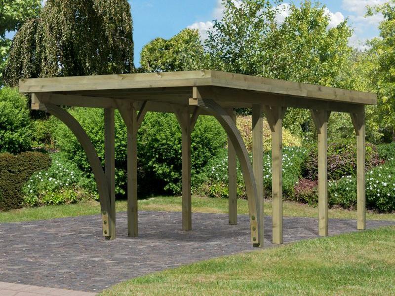 Karibu Carport Classic Einzel 2 mit 2 Einfahrtsbögen kdi - Image 10