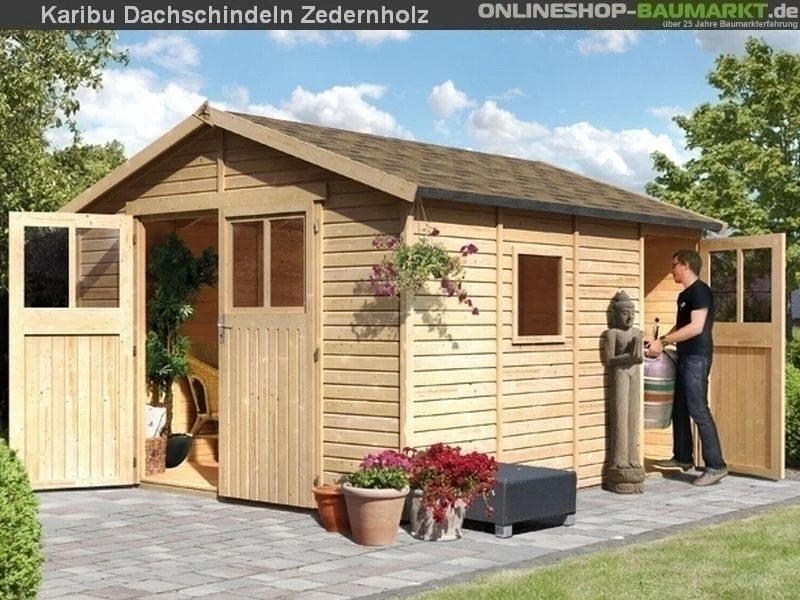 Karibu Dachschindeln Asymetrisch Zedernholz 21 Pakete - Image 4