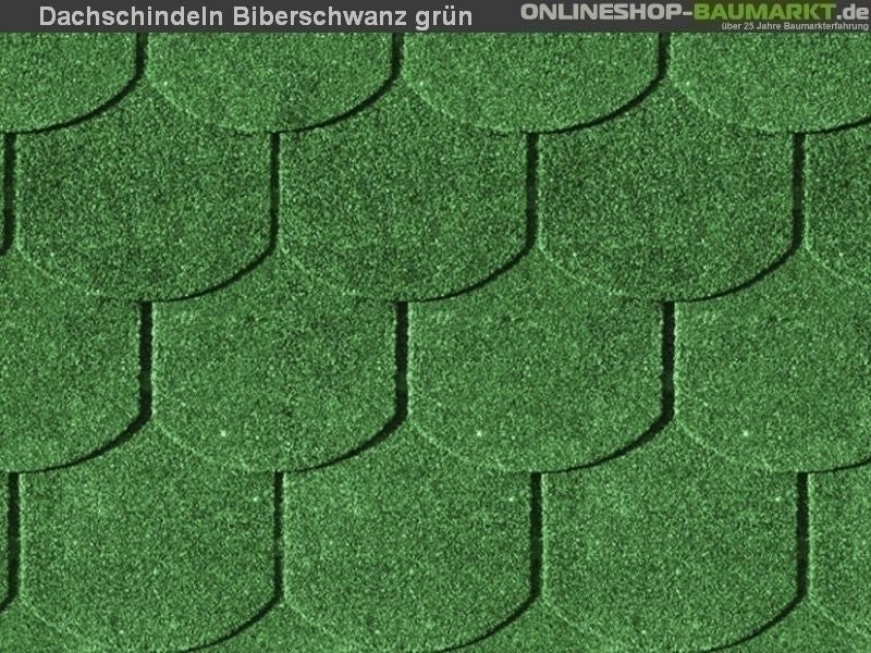 Karibu Dachschindeln Biberschwanz grün 21 Pakete