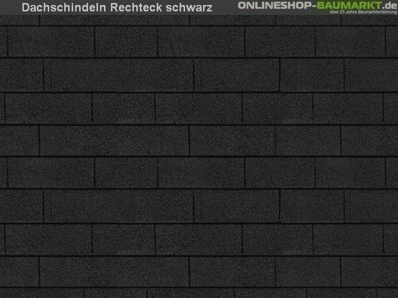 Karibu Dachschindeln Rechteck schwarz 14 Pakete
