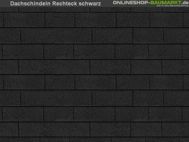 Karibu Dachschindeln Rechteck schwarz 18 Pakete