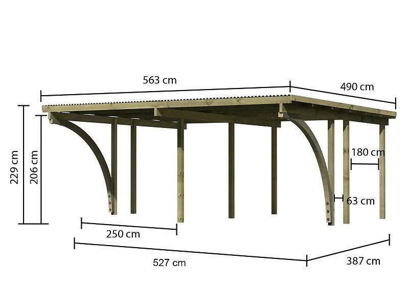 Karibu Doppelcarport ECO 1 Variante C kdi - Image 3