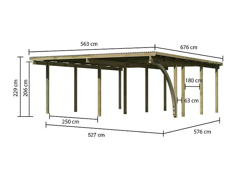 Karibu Doppelcarport ECO 2 Variante B kdi - Image 5