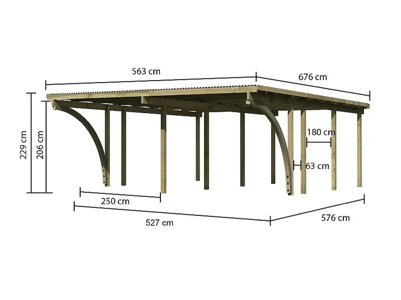Karibu Doppelcarport ECO 2 Variante C kdi - Image 7