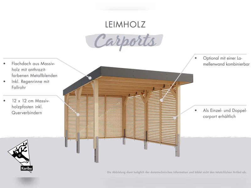Karibu Doppelcarport Leimholz 1 - Image 5