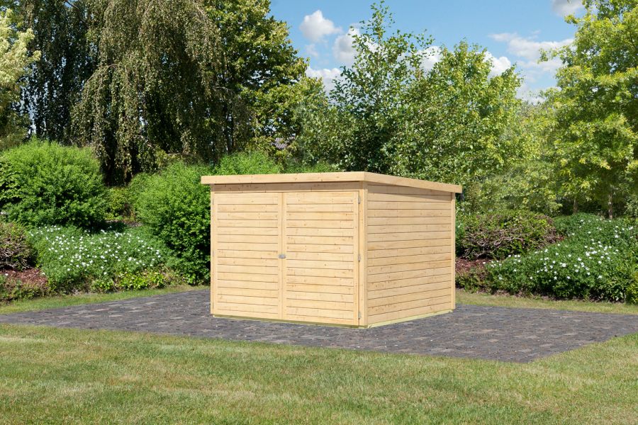 Karibu Fahrradgarage 4, natur 19 mm - Image 2