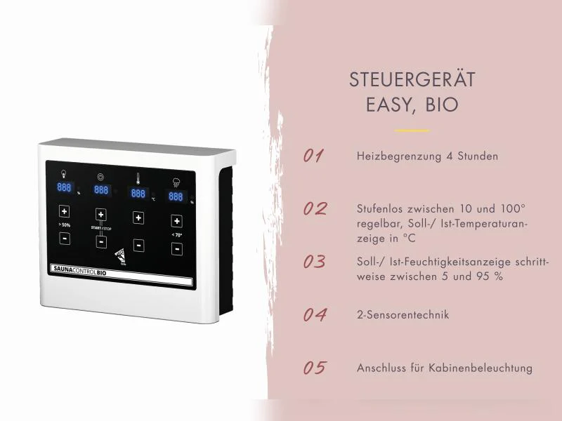 Karibu Fasshaus 2 asymmetrisch, inkl. 9 kW Bioofen ext. Steuerung - Image 6