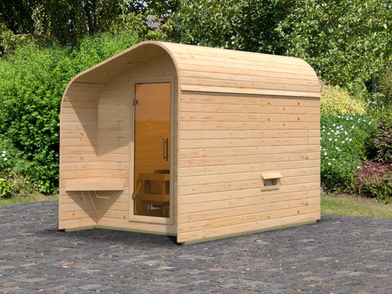Karibu Fasshaus 2 asymmetrisch, ohne Saunaofen - Image 2