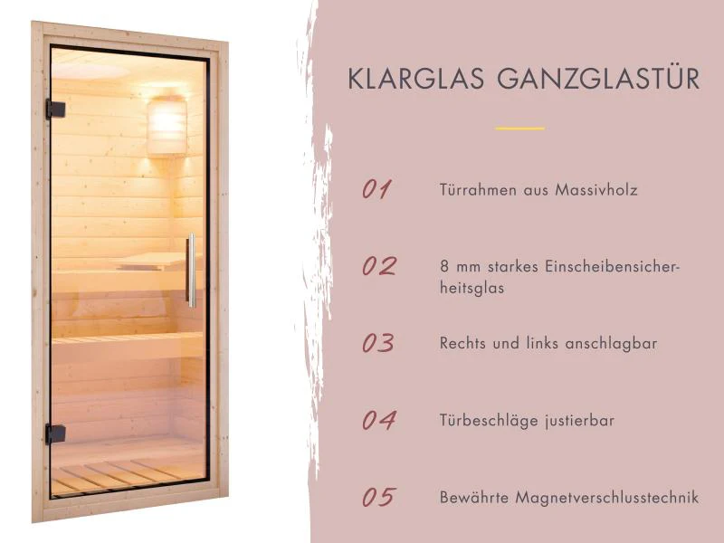 Karibu Fasshaus 2 asymmetrisch, ohne Saunaofen - Image 5