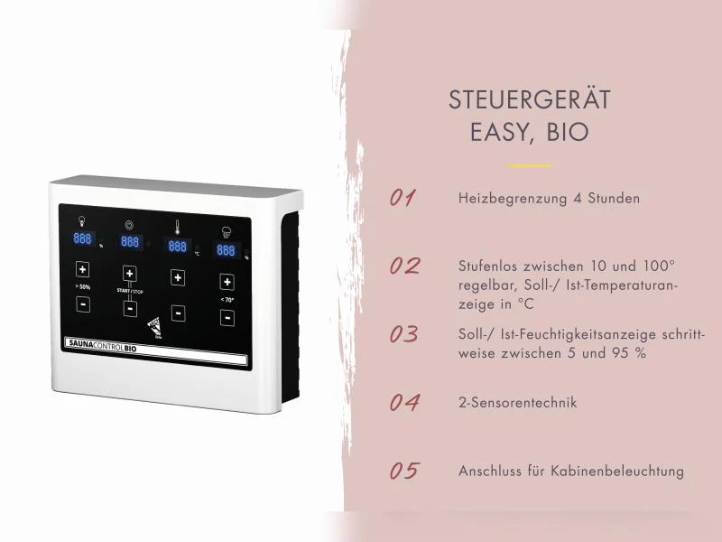 Karibu Fasssauna Quadro 3 inkl. 9 kW Bioofen ext. Steuerung - 38 mm - Image 7