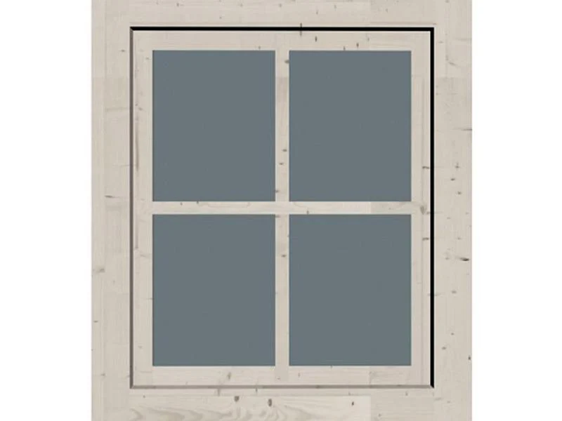 Karibu Fenster für 28 mm Wandstärke | weiß | Dreh- / Kippfenster - zum Selbsteinbau - Image 2