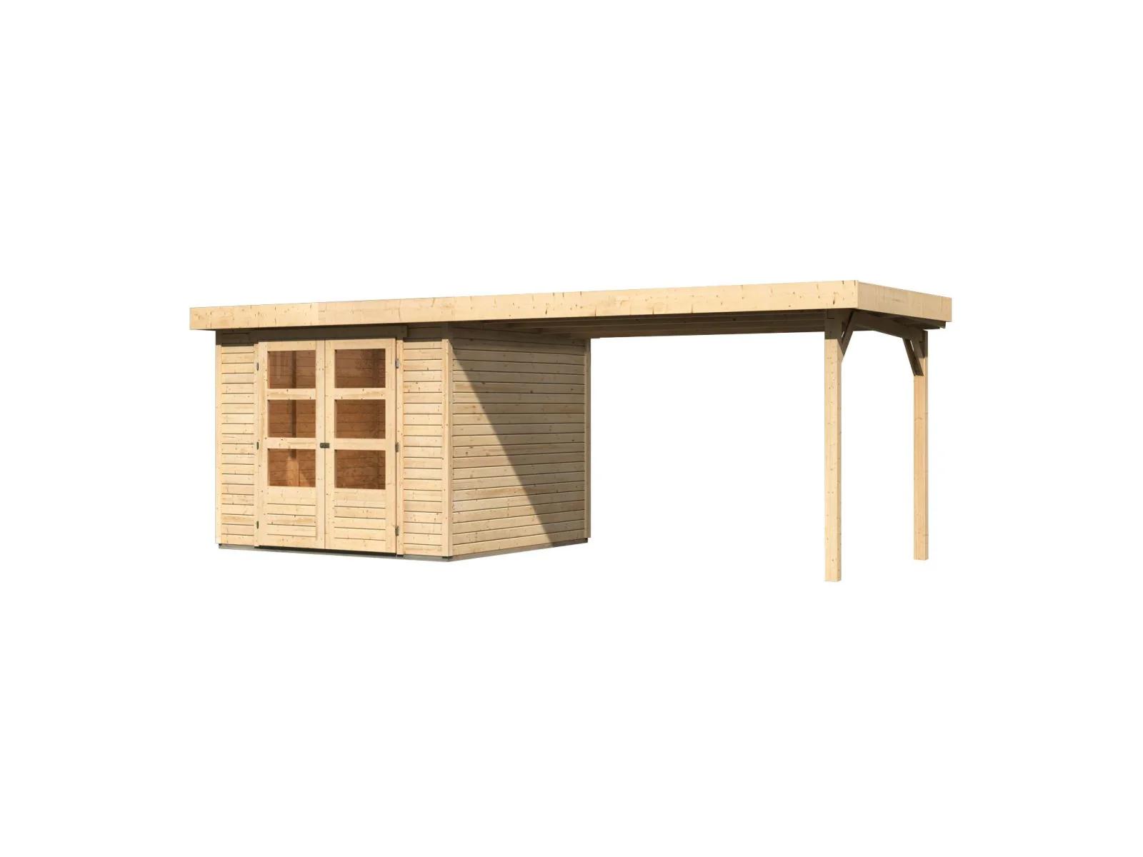 Karibu Gartenhaus Askola 3,5 mit Anbaudach 2,75 Meter - Image 4
