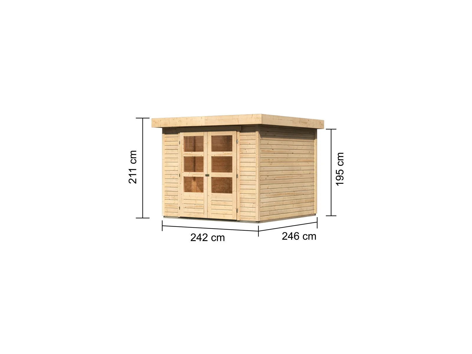 Karibu Gartenhaus Askola 3,5 natur 19 mm - Image 2