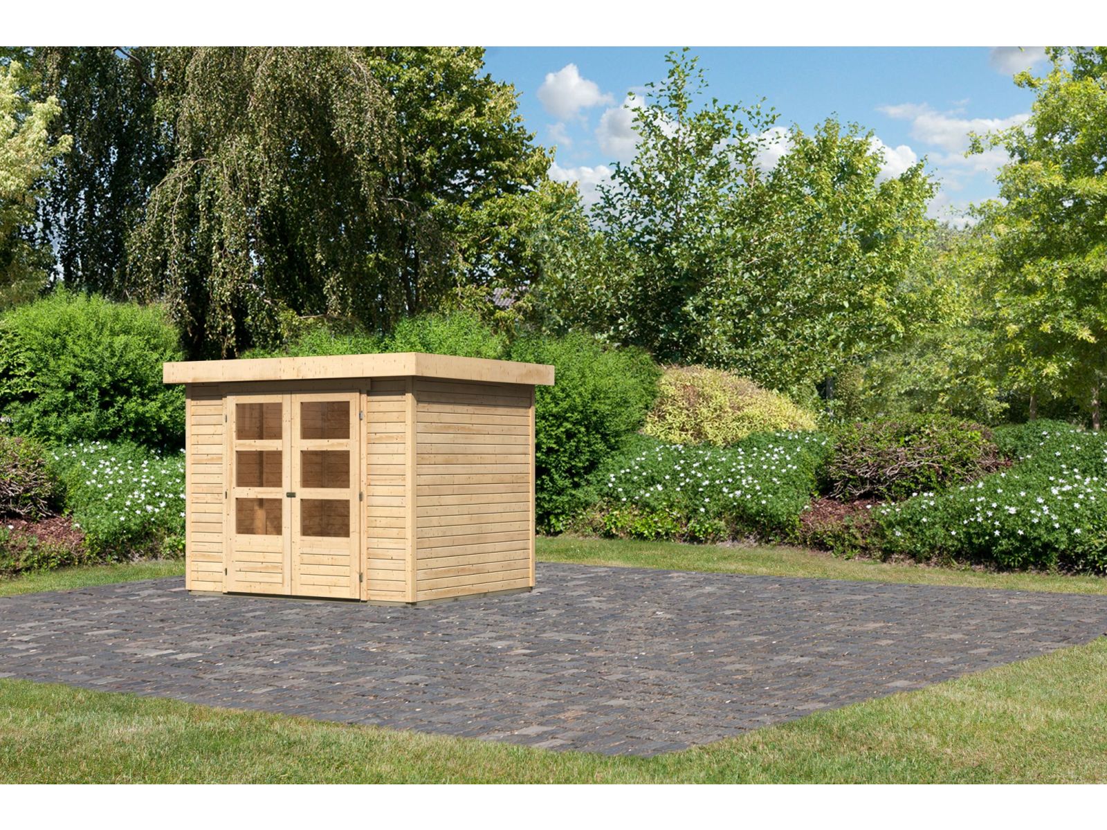 Karibu Gartenhaus Askola 3 natur 19 mm - Image 2