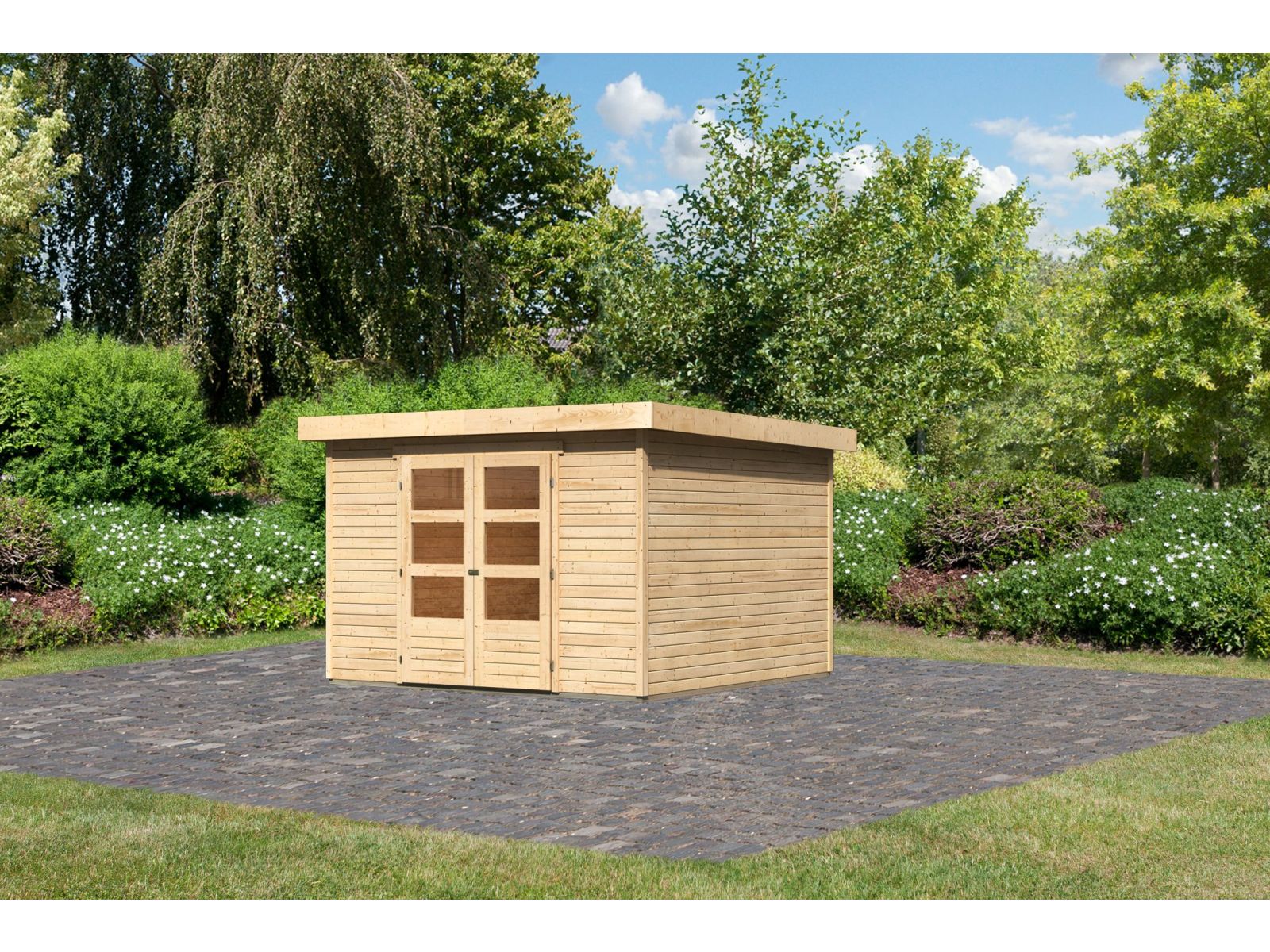 Karibu Gartenhaus Askola 6 natur 19 mm