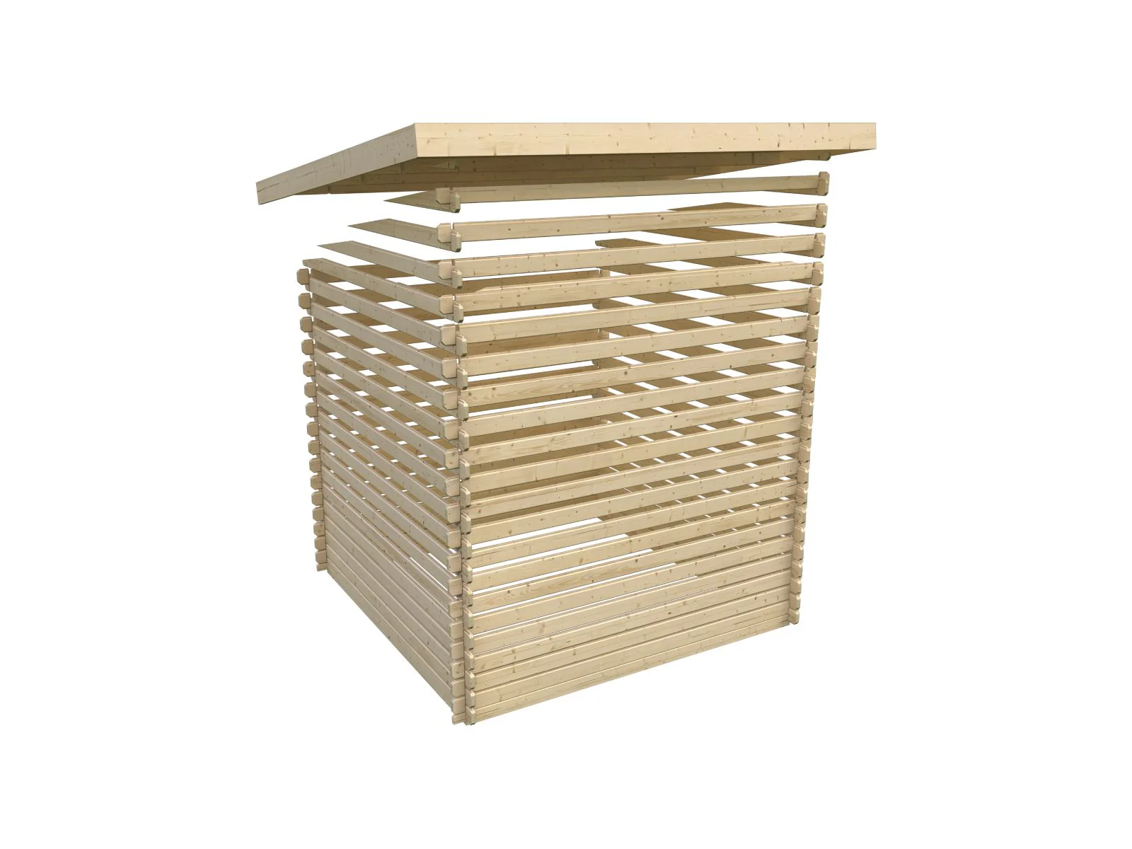 Karibu Gartenhaus Bastrup 4 mit Anbaudach 2 Meter, Rück- und Seitenwand - Image 11