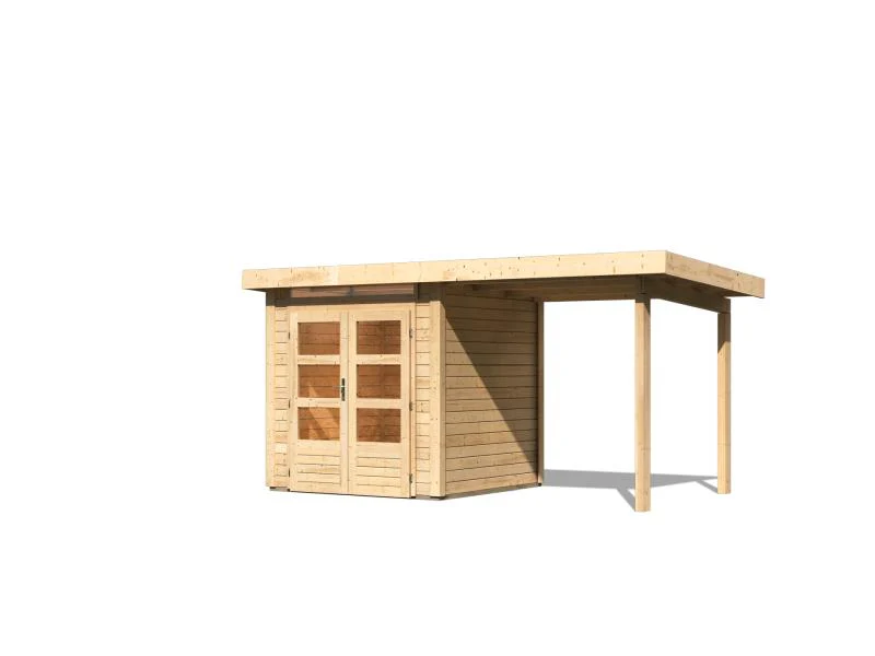 Karibu Gartenhaus Kandern 1 natur mit Anbaudach 2,35 m - Image 2
