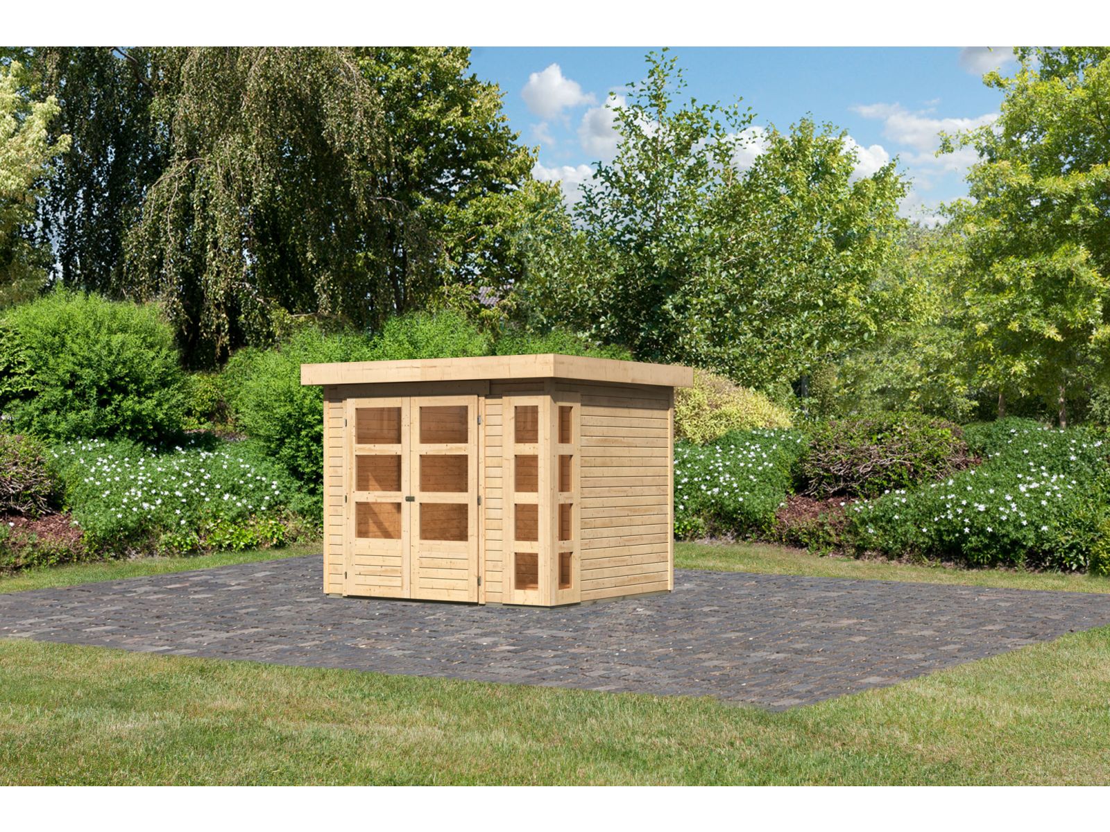 Karibu Gartenhaus Kerko 3 natur 19 mm - Image 2