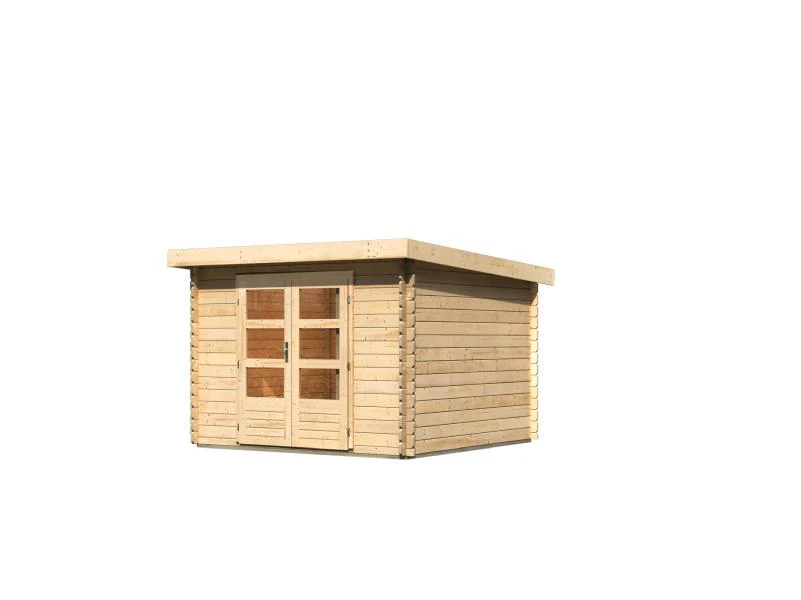 Karibu Gartenhaus Olaf 5 natur, inkl. Doppelflügeltür - Image 3