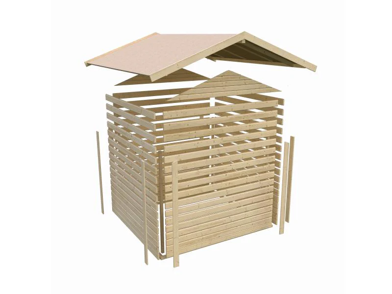 Karibu Gartenhaus Ravenna 1 terragrau - Image 7