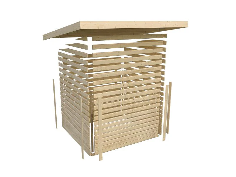 Karibu Gartenhaus Retola 2 terragrau 19 mm, inkl. Anbauschrank - Image 10