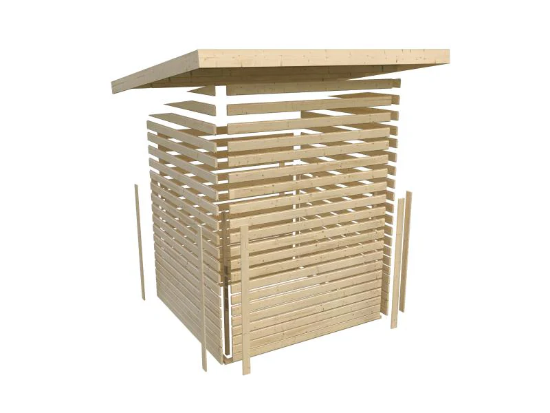 Karibu Gartenhaus Retola 4 inkl. Anbauschrank, terragrau - Image 10