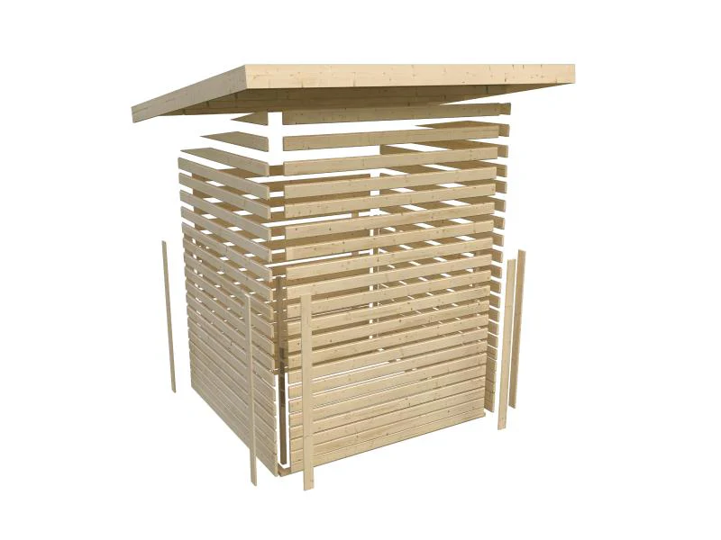 Karibu Gartenhaus Retola 5 inkl. Anbauschrank, terragrau - Image 9