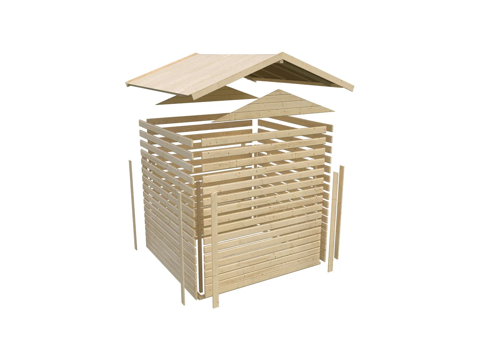 Karibu Gartenhaus Theres 7 terragrau- 1 Dachbausbauelement - Image 10