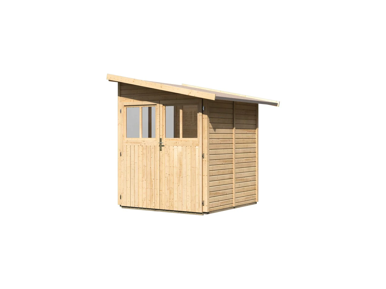 Karibu Gartenhaus Wandlitz 2 natur 19 mm - Image 6