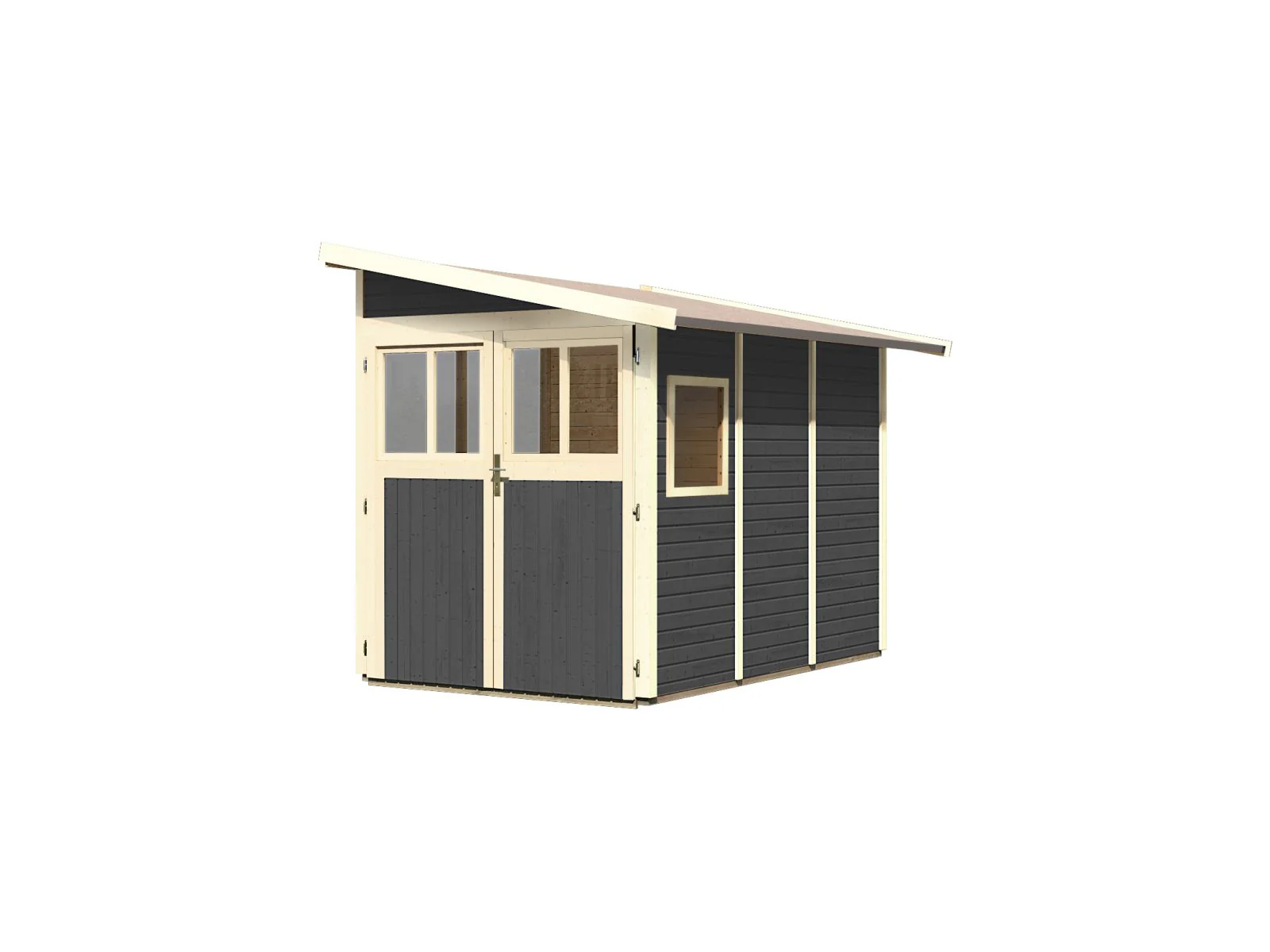 Karibu Gartenhaus Wandlitz 3 terragrau 19 mm - Image 6