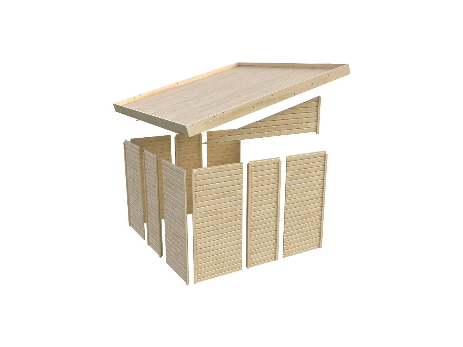 Karibu Gartenhaus Wandlitz 4 terragrau 19 mm - Image 12