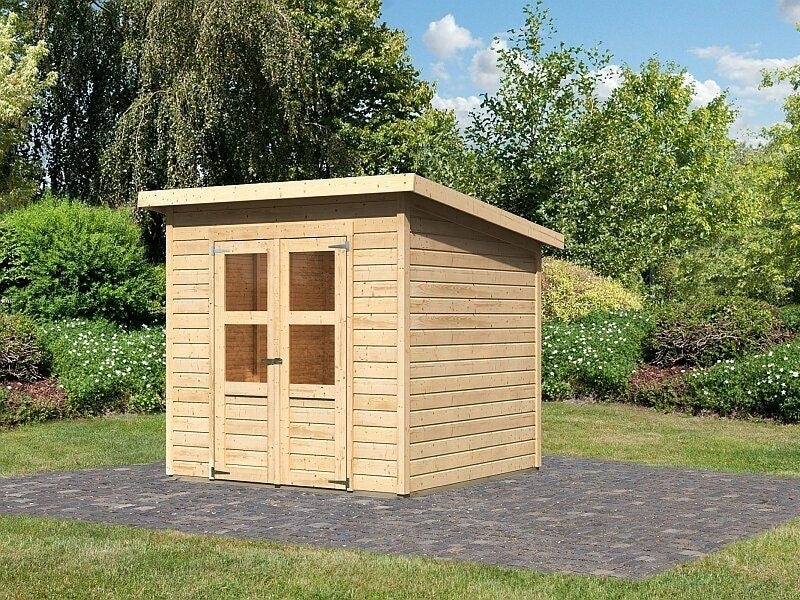 Karibu Gerätehaus Amrum 2, naturbelassen, 14 mm - Image 2