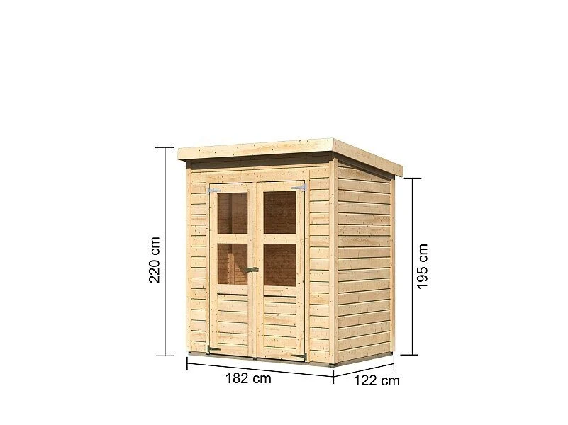 Karibu Gerätehaus Amrum, naturbelassen, 14 mm - Image 2