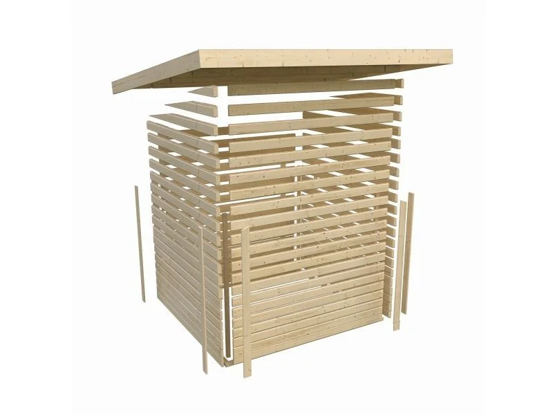 Karibu Gerätehaus Amrum, naturbelassen, 14 mm - Image 6
