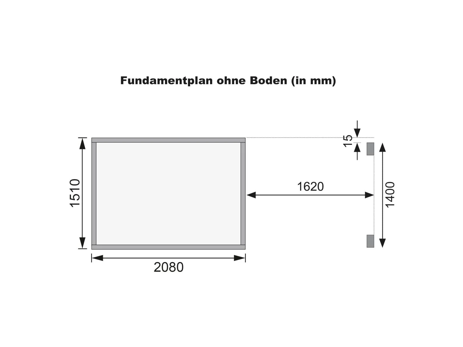 Karibu Gerätehaus Merseburg 3 SET mit Anbaudach - Image 3