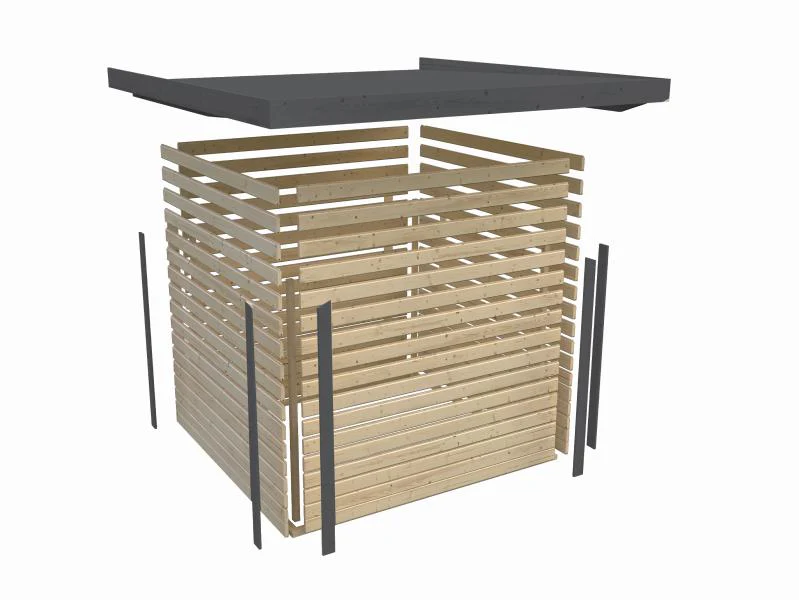 Karibu Hybrid Gartenhaus Jupiter 2 A naturbelassen/graualuminium - Image 5