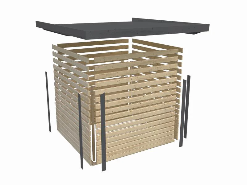 Karibu Hybrid Gartenhaus Jupiter 2 B terragrau/graualuminium - Image 10