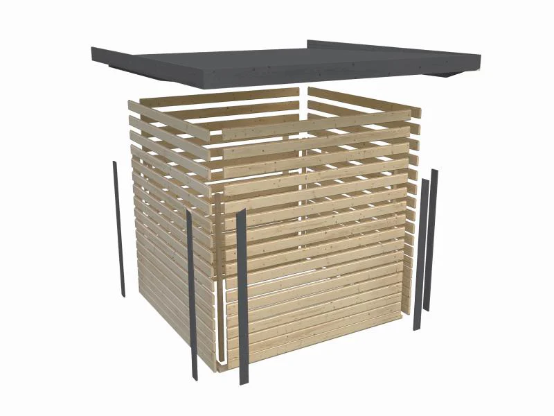 Karibu Hybrid Gartenhaus Jupiter 2 C anthrazit/graualuminium - Image 10