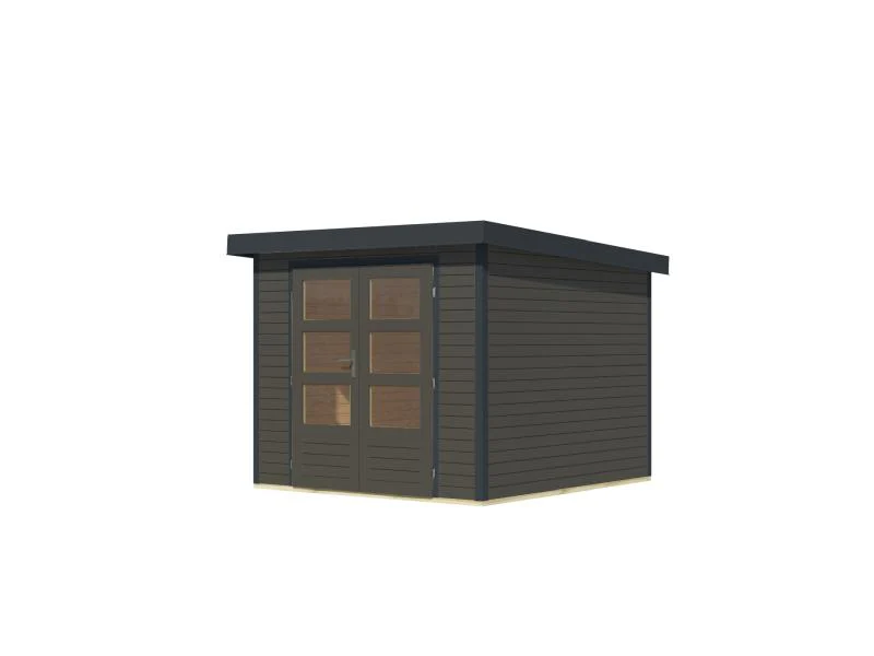 Karibu Hybrid Gartenhaus Jupiter 3,5 B terragrau/anthrazit - Image 5