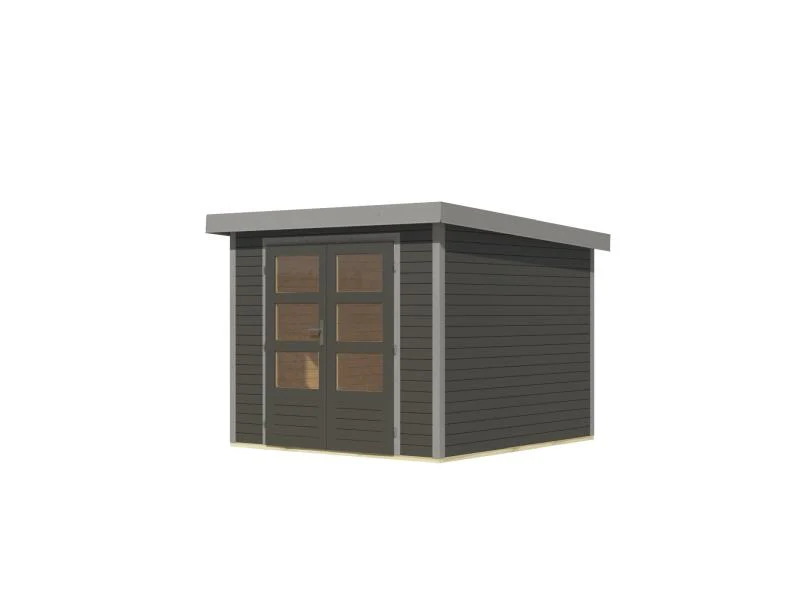 Karibu Hybrid Gartenhaus Jupiter 3,5 B terragrau/graualuminium - Image 5