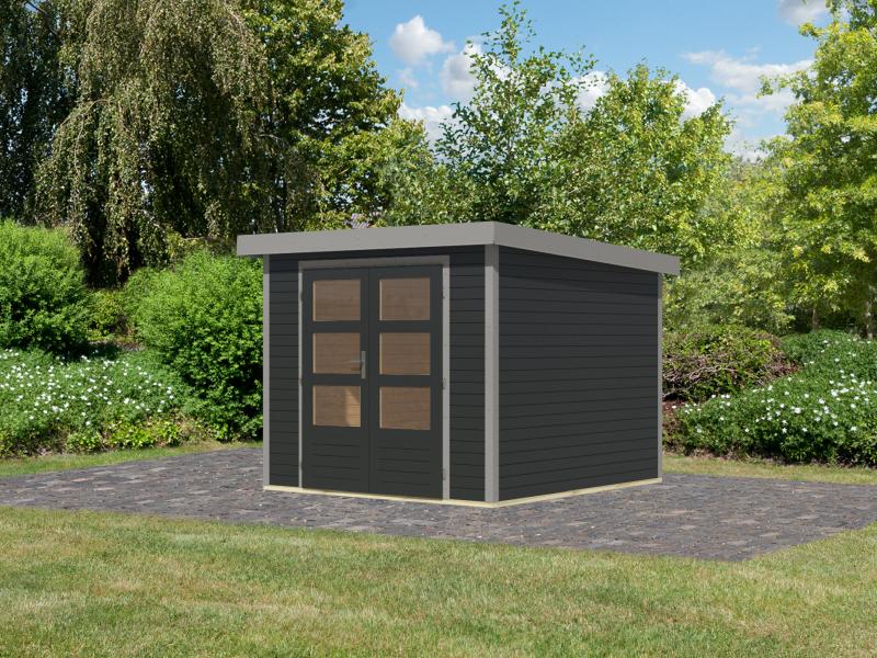 Karibu Hybrid Gartenhaus Jupiter 3,5 C anthrazit/graualuminium - Image 2