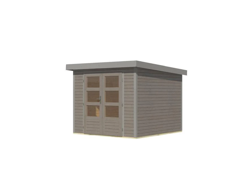Karibu Hybrid Gartenhaus Jupiter 3,5 D wassergrau/graualuminium - Image 5