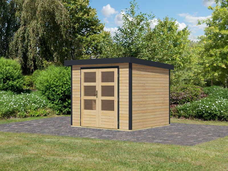 Karibu Hybrid Gartenhaus Jupiter 3 A naturbelassen/anthrazit - Image 2