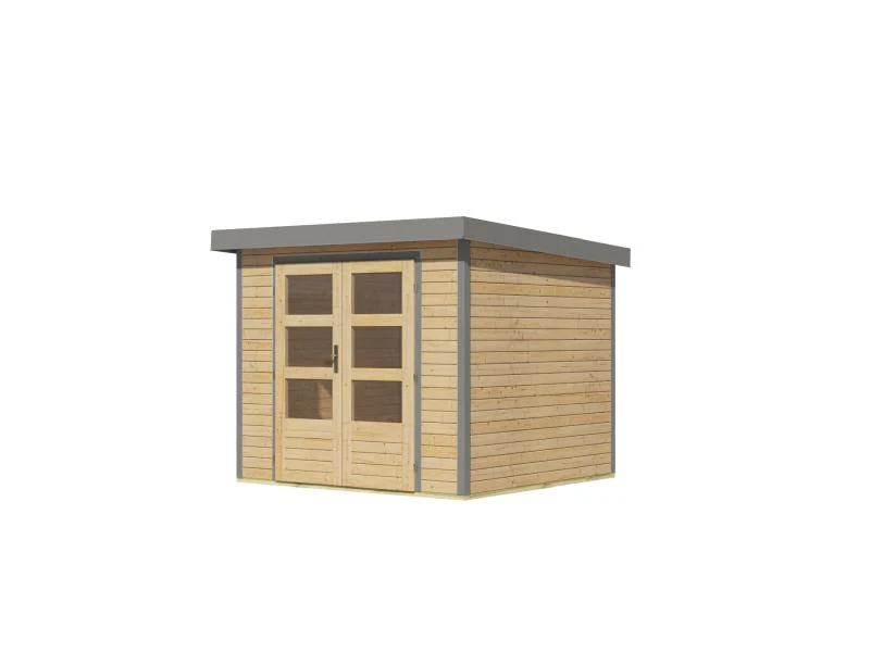 Karibu Hybrid Gartenhaus Jupiter 3 A naturbelassen/graualuminium - Image 5